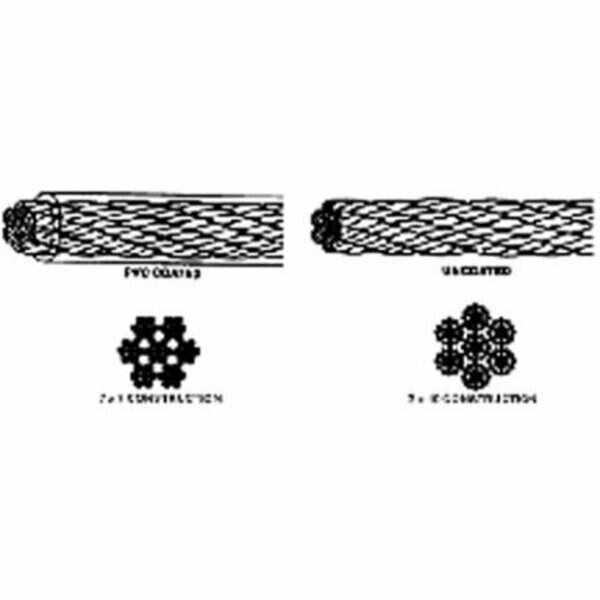 CABLE 1/2 BRT AC 200FT 6X19 FC, Southern Wire, Mfr#: 2400-50